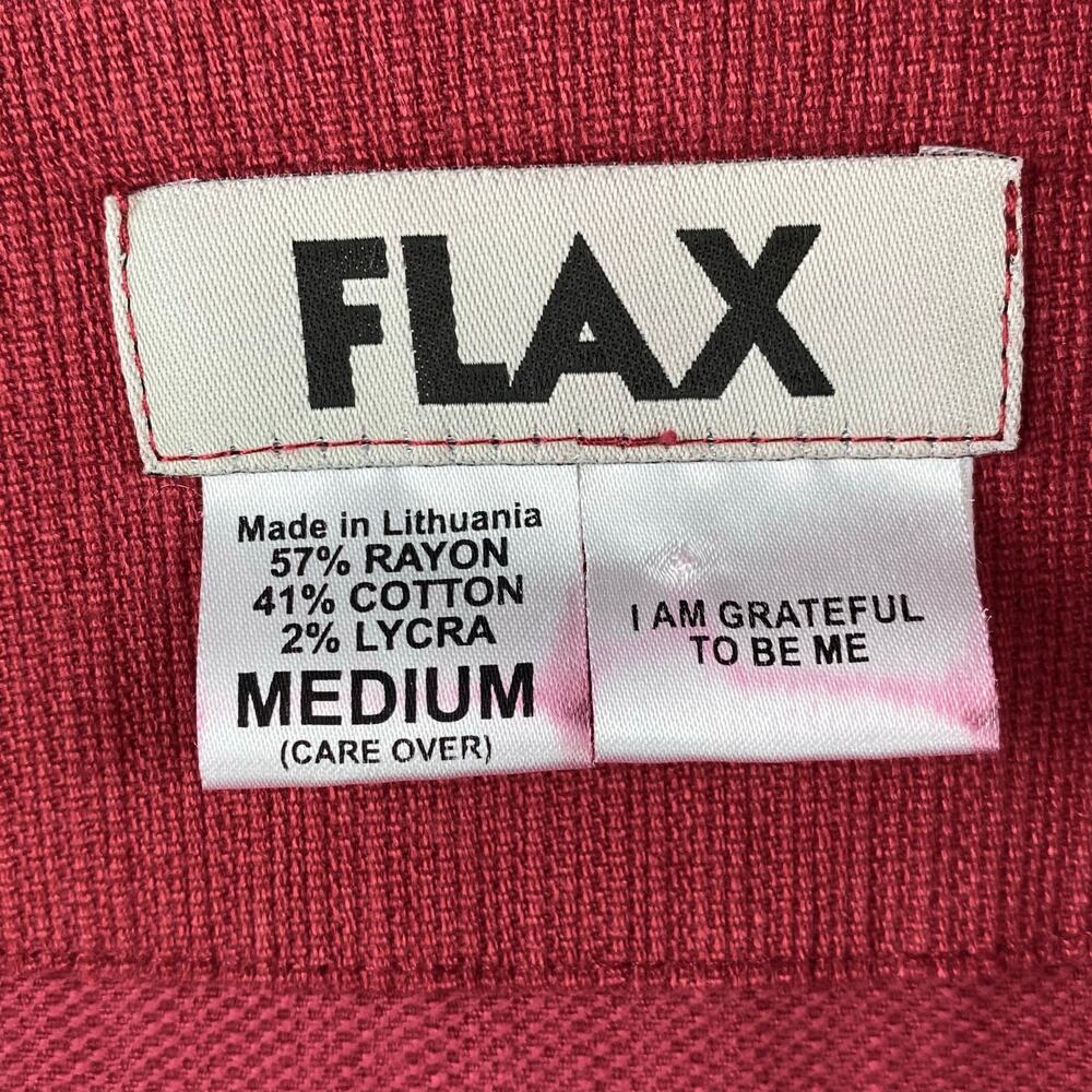 Flax Button Front Canvas Utility Jacket Size M Re… - image 4